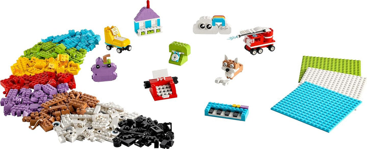 LEGO Classic Kreativset zum Bauen und Spielen - Set mit bunten Bausteinen - Baue EIN Haus, Hund, Lös