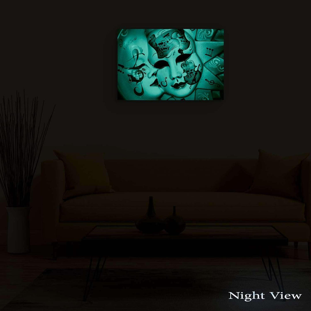 Startonight Bilder Musikalische Masken, Leinwandbilder Moderne Kunst, Abstrakte Wanddeko Kunstdrucke