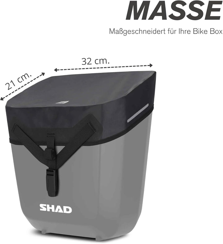 SHAD Bike Box Rain Hood - Wasserdichte Abdeckung für Bike Box 20L | Schutzabdeckung mit reflektieren