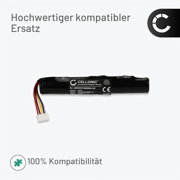 CELLONIC® Ersatzakku J406/ICR18650NH-2S für Bang &amp; Olufsen BeoLit 15 BeoLit 17 BeoPlay A2 Lautsprech
