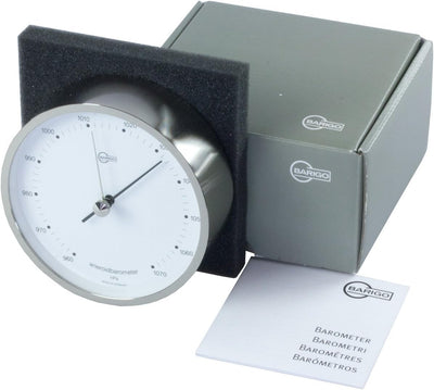 Barigo 101 Tischbarometer Messing vernickelt 104mm