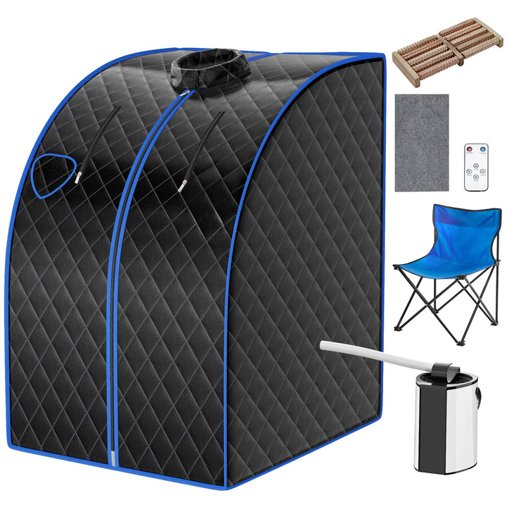 COSTWAY 3L Mini Dampfsauna mit Zerstäubungsfunktion, Heimsauna mit Fernbedienung, Wärmekabine mit ei