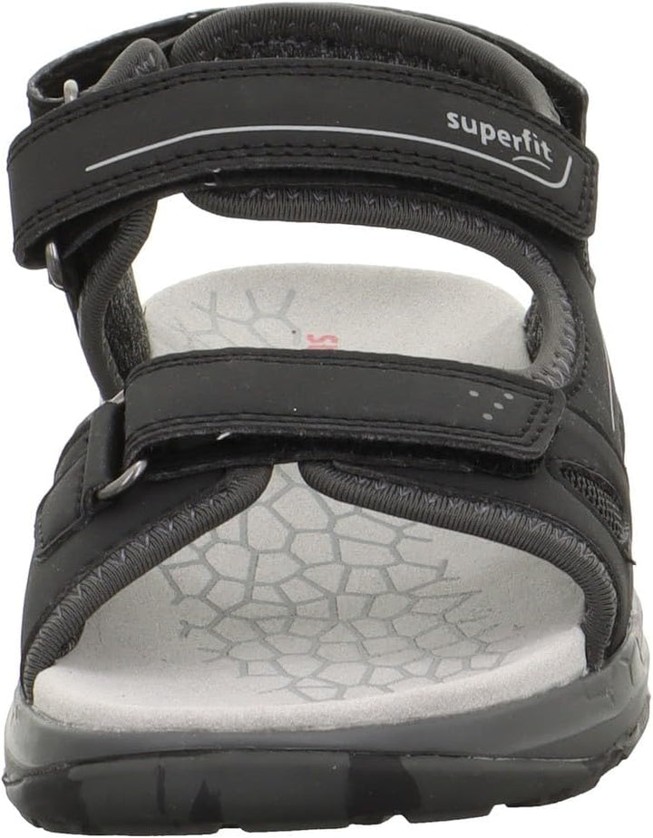Superfit Jungen Criss Cross Sandale 38 EU Schwarz Hellgrau 0010, 38 EU Schwarz Hellgrau 0010