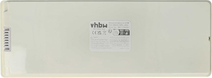 vhbw Akku kompatibel mit Apple MacBook 13/13 Zoll Laptop Notebook - (Li-Polymer, 5000Ah, 10.8V, 58Wh