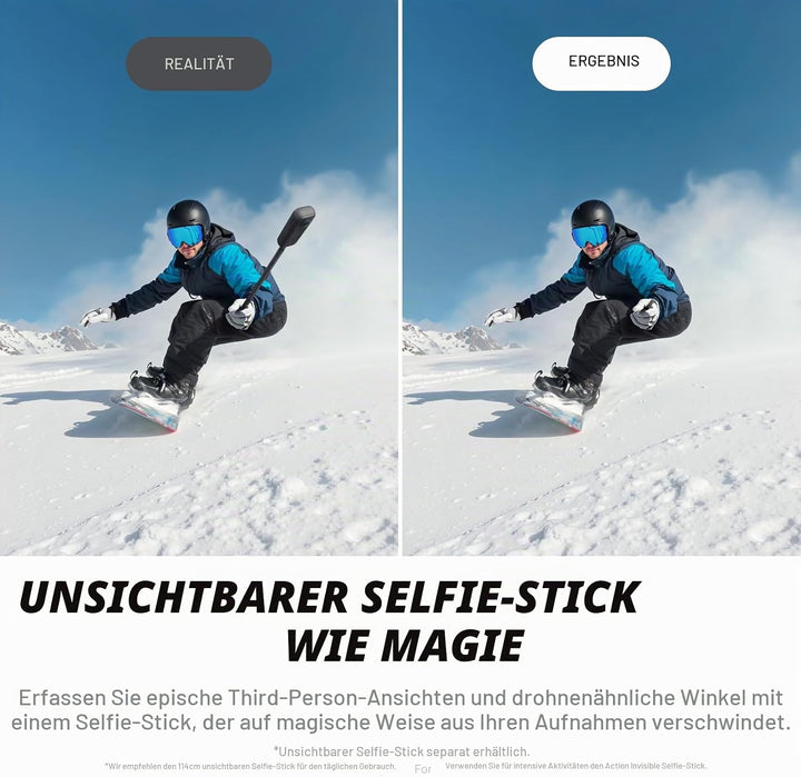 Insta360 X4 Air Snowboard-Bundle – 165 g leichte, wasserdichte 8K 360°-Kamera, Unsichtbarer Selfie-S