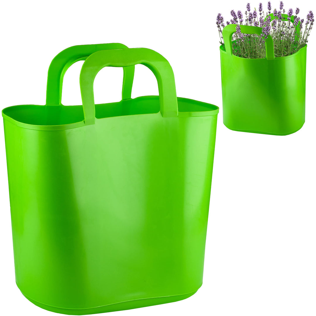 2 Stück Flexi & flexibel Modell + Farbwahl XL grosse - biegbare - Einkaufskörbe/Pflanztasche mit Hen