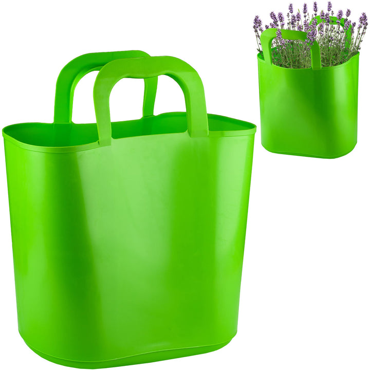 2 Stück Flexi & flexibel Modell + Farbwahl XL grosse - biegbare - Einkaufskörbe/Pflanztasche mit Hen