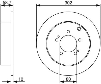 Bosch BD1222 Bremsscheiben - Vorderachse - ECE-R90 Zertifizierung - zwei Bremsscheiben pro Set