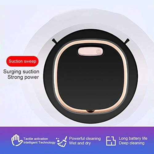 Roboter, 3 in 1 Smart 1200 mAh Akku, Roboter-Staubsauger Böden, Tierhaare, Staub Schwarz, Schwarz