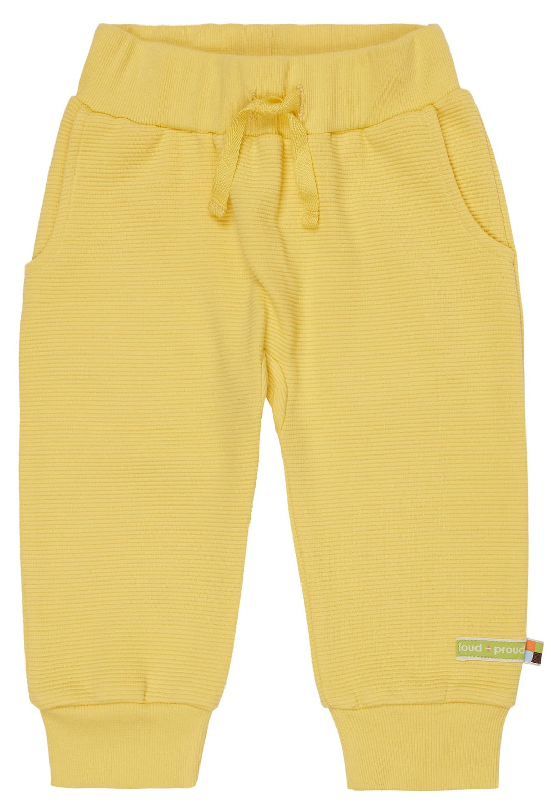 loud + proud Unisex Rippenstruktur, GOTS Zertifiziert Lässige Hose 62-68 Gold, 62-68 Gold