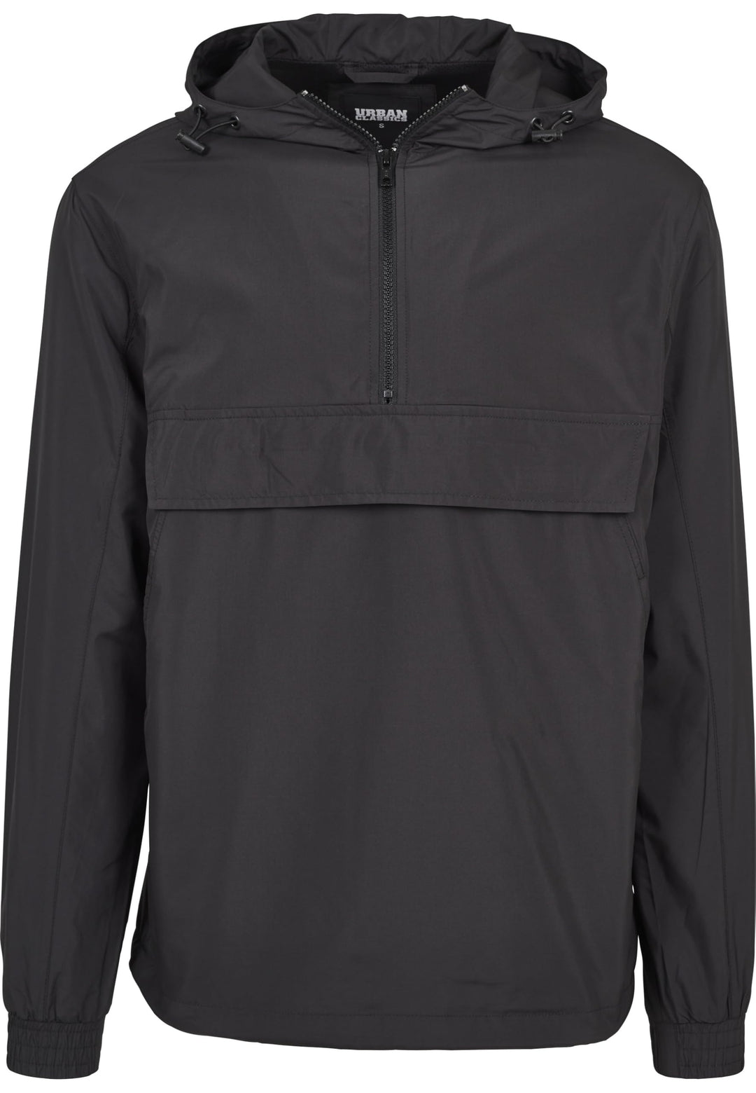 Urban Classics Herren Windbreaker Jacke Überziehjacke mit Kapuze & Brusttasche einfarbige Übergangsj