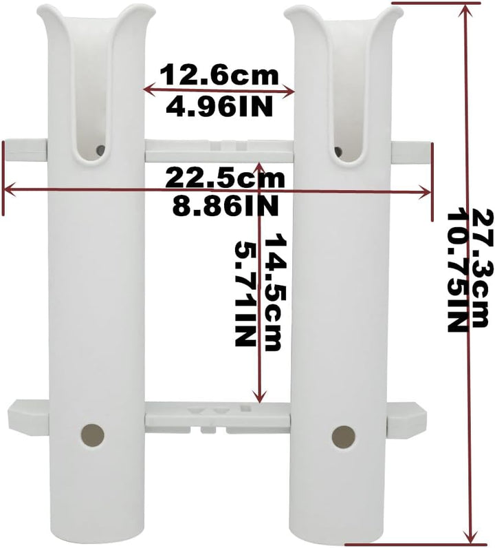 Wall Mounted Fishing Rod Holders Tubes Links Fishing Rod Holder Rack Rests 2-polig, Weiss, 2-polig,