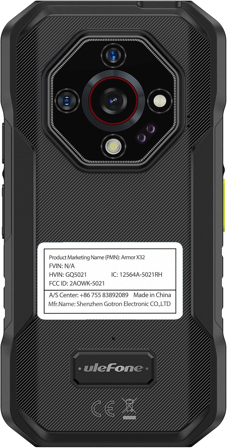 Ulefone Armor X32 Outdoor Smartphone 2025, MTK G91 48MP+20MP Nachtsicht 12GB+128GB/2TB SD 5,65" Corn