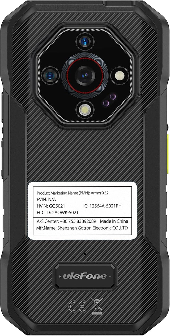 Ulefone Armor X32 Outdoor Smartphone 2025, MTK G91 48MP+20MP Nachtsicht 12GB+128GB/2TB SD 5,65" Corn