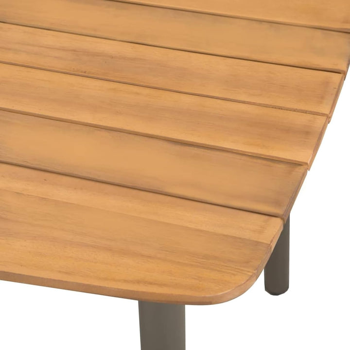 Tidyard Gartentish aus Massivholz und Stahl, 150 × 90 × 72 cm, Esstisch Holztisch Balkontisch 150 x