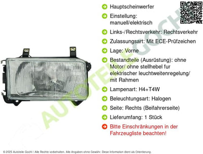 DAPA 203293082 Scheinwerfer Rechts