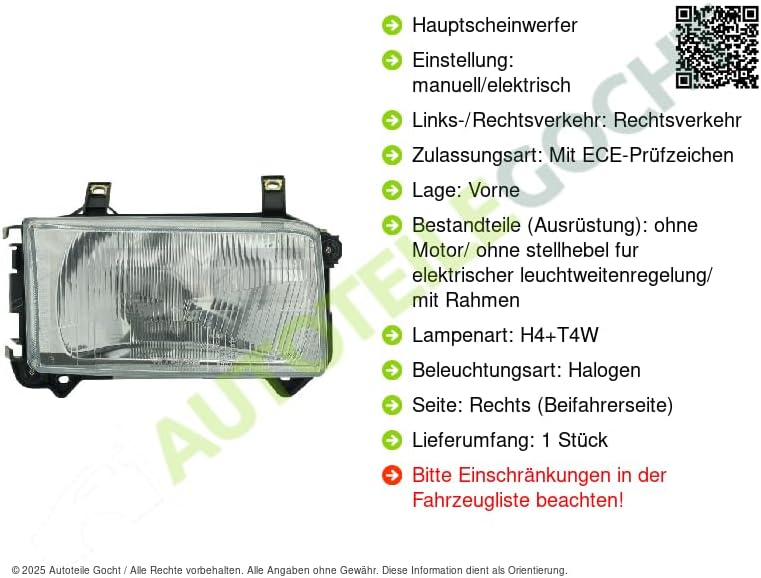 DAPA 203293082 Scheinwerfer Rechts