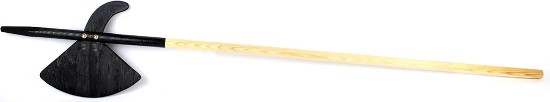 BestSaller 1022 Ritter Hellebarde aus Holz, 119cm lang, schwarz/Natur (2 Stück) Mehrfarbig 2 Stück,