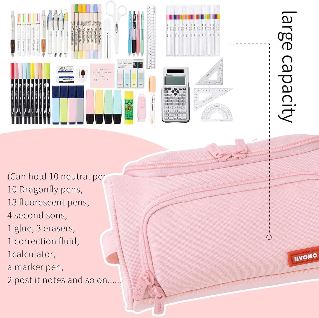 HVOMO Federmäppchen mit grossem Fassungsvermögen, hohe Aufbewahrungstasche, Marker, Stifte-Etui, ein