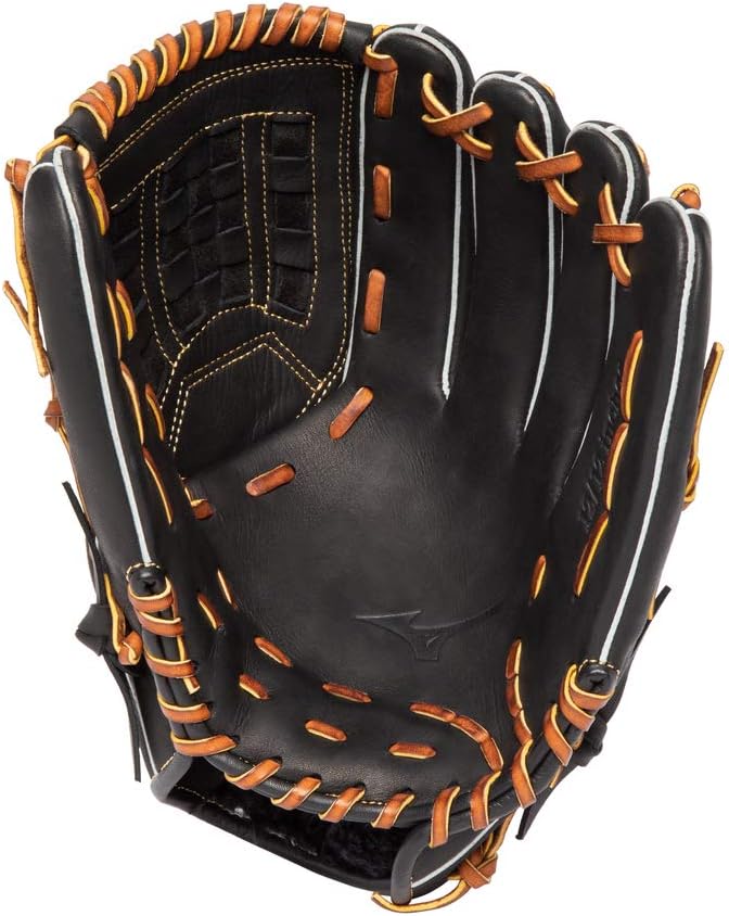Mizuno Select 9 Baseballhandschuh Serie Rechte Hand Wurf 30,5 cm Schwarz/Braun Arched Tartan Web, Re
