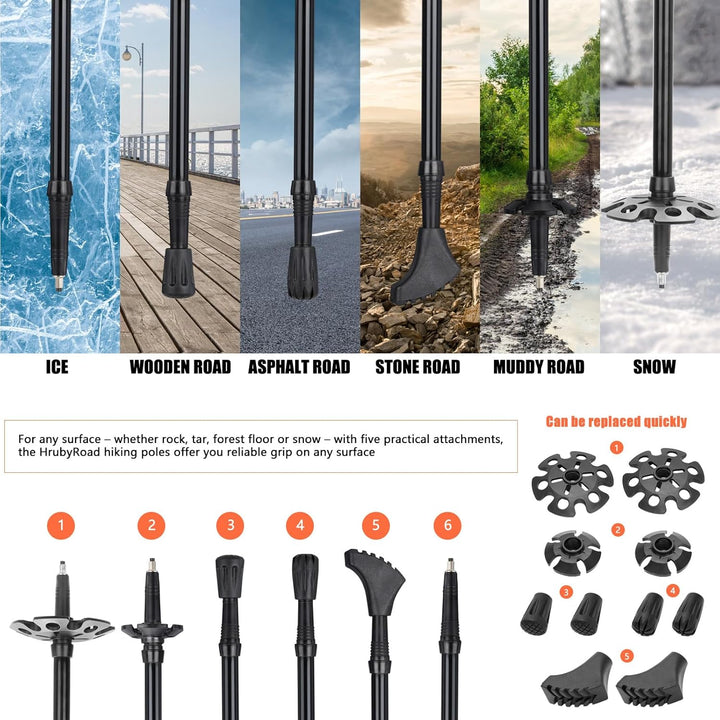 Wanderstöcke|Walking stöcke|Faltbar-Teleskop-leicht-wanderstock |für Damen und Herren | Aluminium |