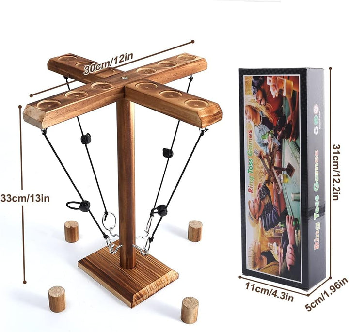 Joycabin Hooks Ring Toss Game für Kinder Erwachsene, Ring Toss Hook und Ring Indoor, Toss Haken und