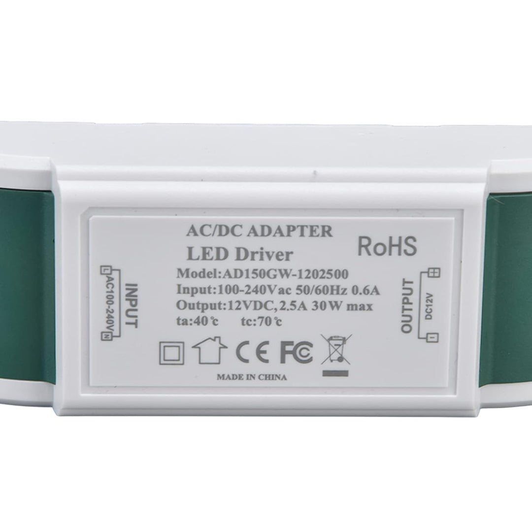 30W 2,5A 12V DC Dimmbarer LED-Treiber, Ausgangsspannungstransformator mit Überstrom- und Blitzschutz