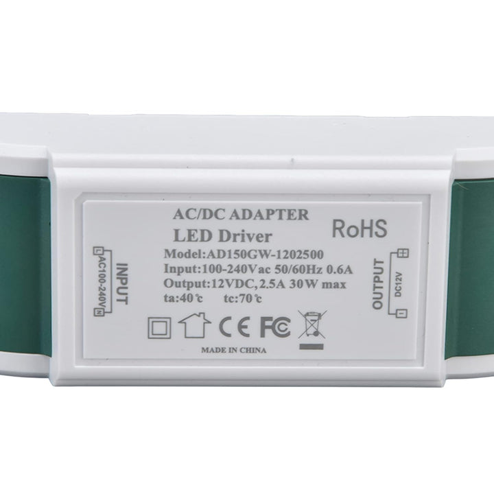 30W 2,5A 12V DC Dimmbarer LED-Treiber, Ausgangsspannungstransformator mit Überstrom- und Blitzschutz