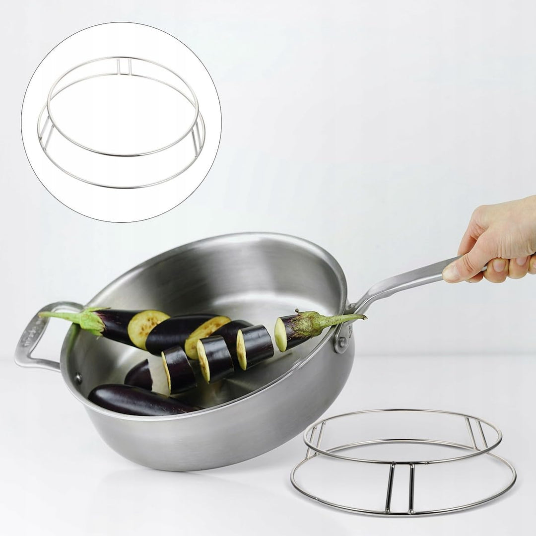Wokständer ASIATICA Wok Ringhalterung für Woks 27 cm unten 24 cm oben Wokständer über Gasflamme den