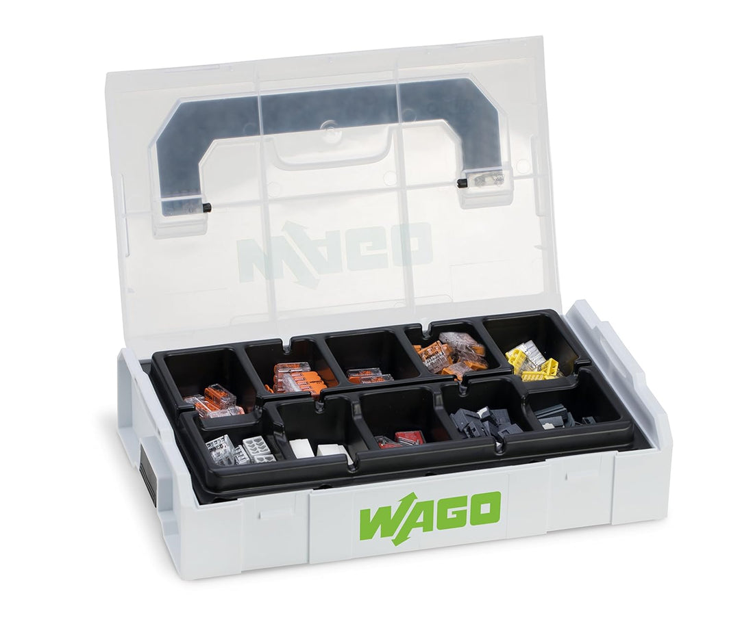 WAGO Original-Set, L-Boxx Mini, Verbindungsklemmen mit Hebel, Dosenklemmen, 887-950 (146 Teile) & WA