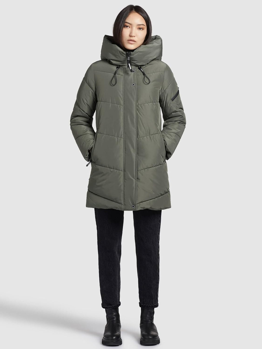 khujo Damen Jacke JORDIS3 gesteppt Winterjacke Kapuze Zwei-Wege-Reissverschluss M Mint, M Mint