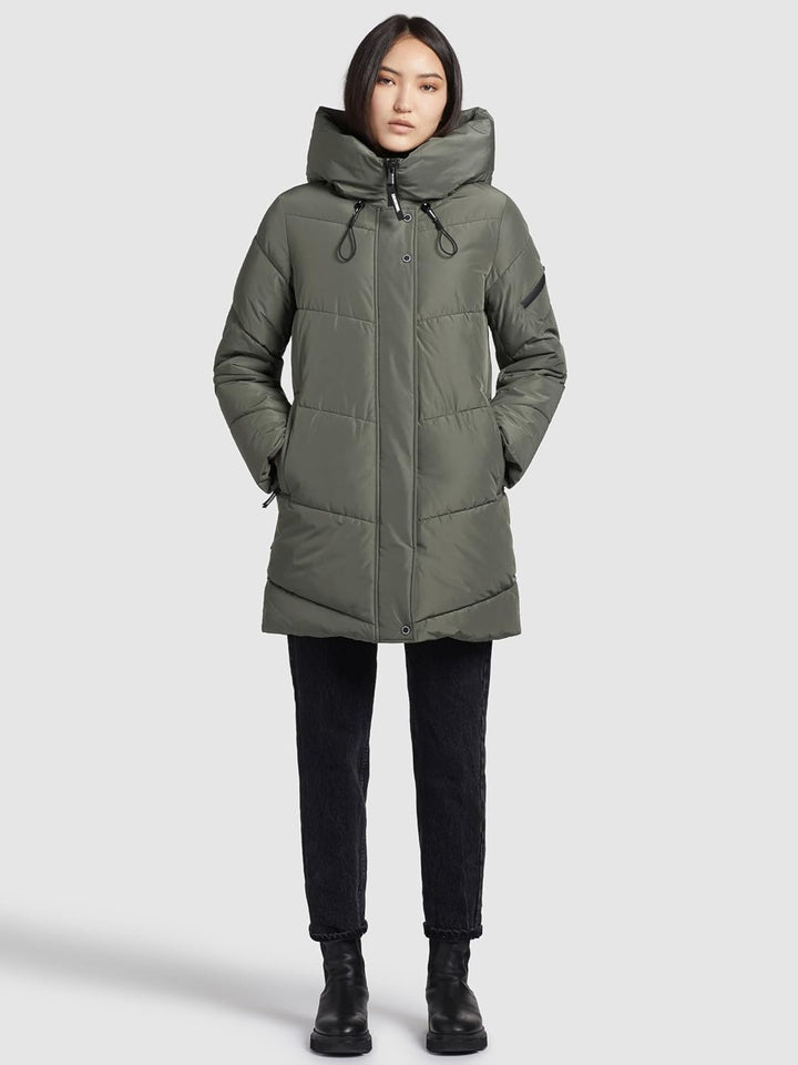 khujo Damen Jacke JORDIS3 gesteppt Winterjacke Kapuze Zwei-Wege-Reissverschluss M Mint, M Mint