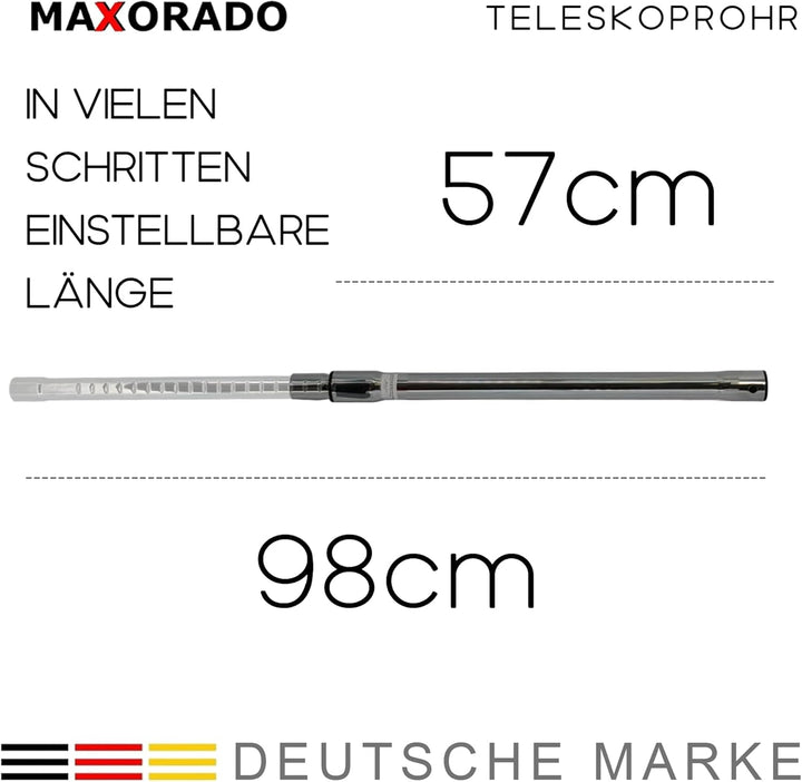 35mm Teleskoprohr Staubsauger Rohr passend für Makita VC2000L VC2010L VC2511L VC2512L VC3011L VC3012