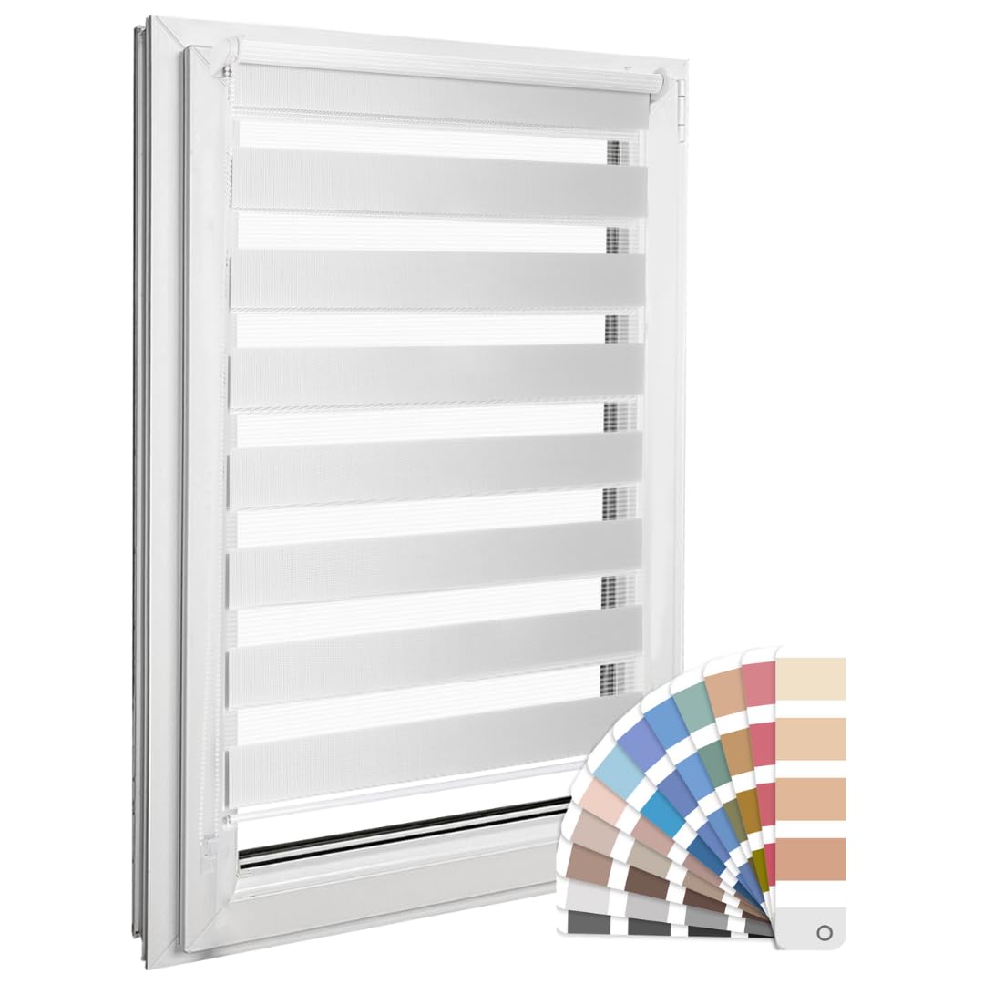 Home-Vision® DuoRollo Klemmfix, Doppelrollo ohne Bohren mit Klämmträgern, Rollos für Fenster und Tür