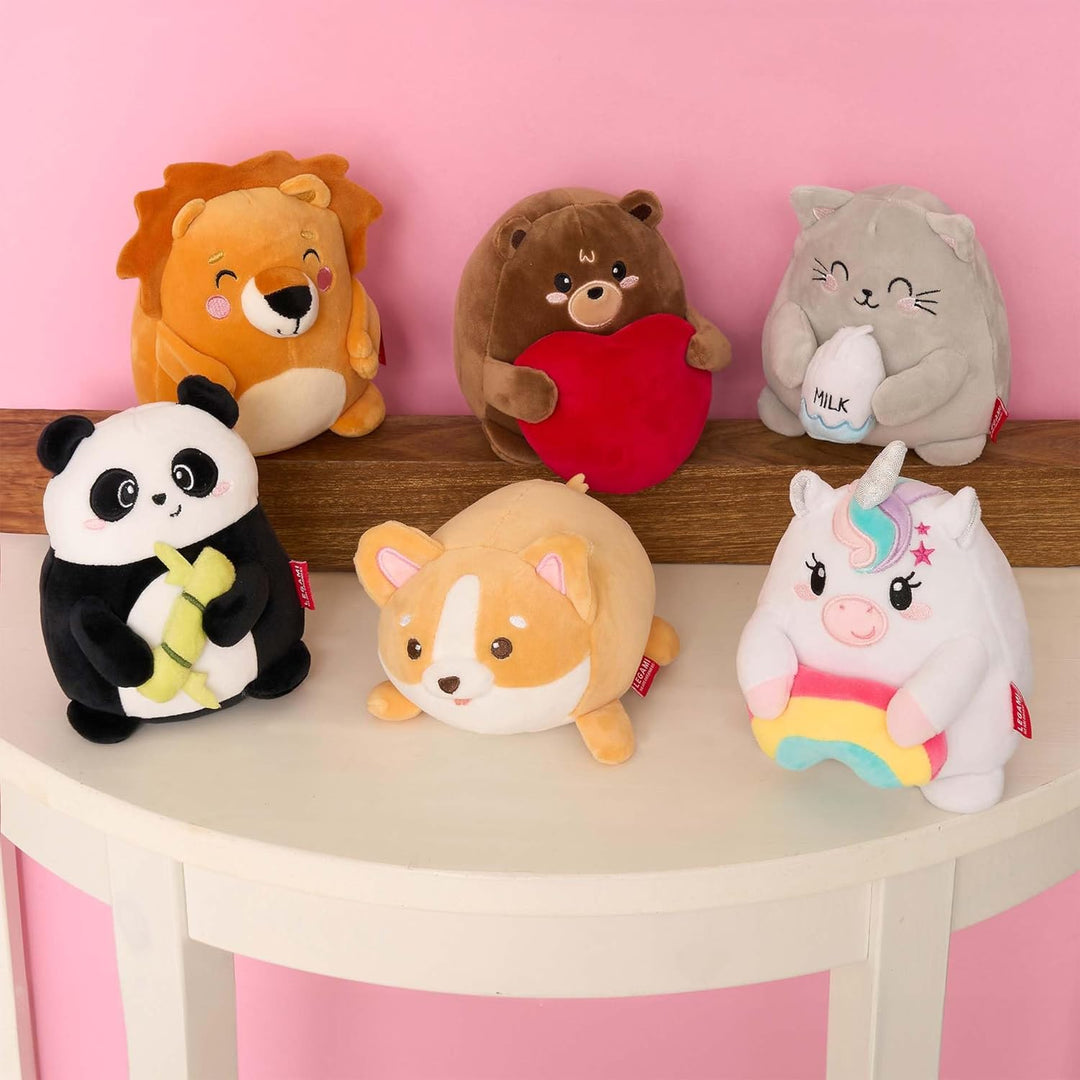 Legami - Super Soft Plush Plüsch, Hen Thema, Mini Grösse, mit personalisierbarer ID Karte, Steht all