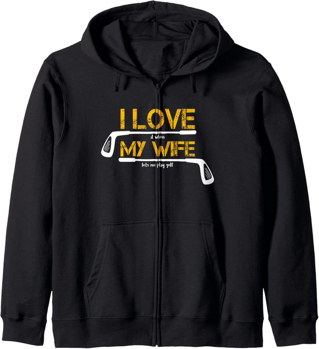 I Love My Wife Tshirt Golf Club Golfer Geschenk Kapuzenjacke
