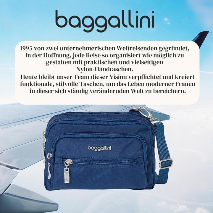 Baggallini Umhängetasche mit drei Reissverschlüssen Einheitsgrösse Pacific, Einheitsgrösse Pacific