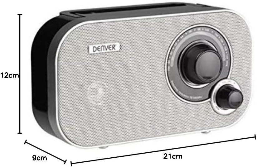 Denver TR-51 UKW-Radio mit analogem Tuning, Weiss, Weiss