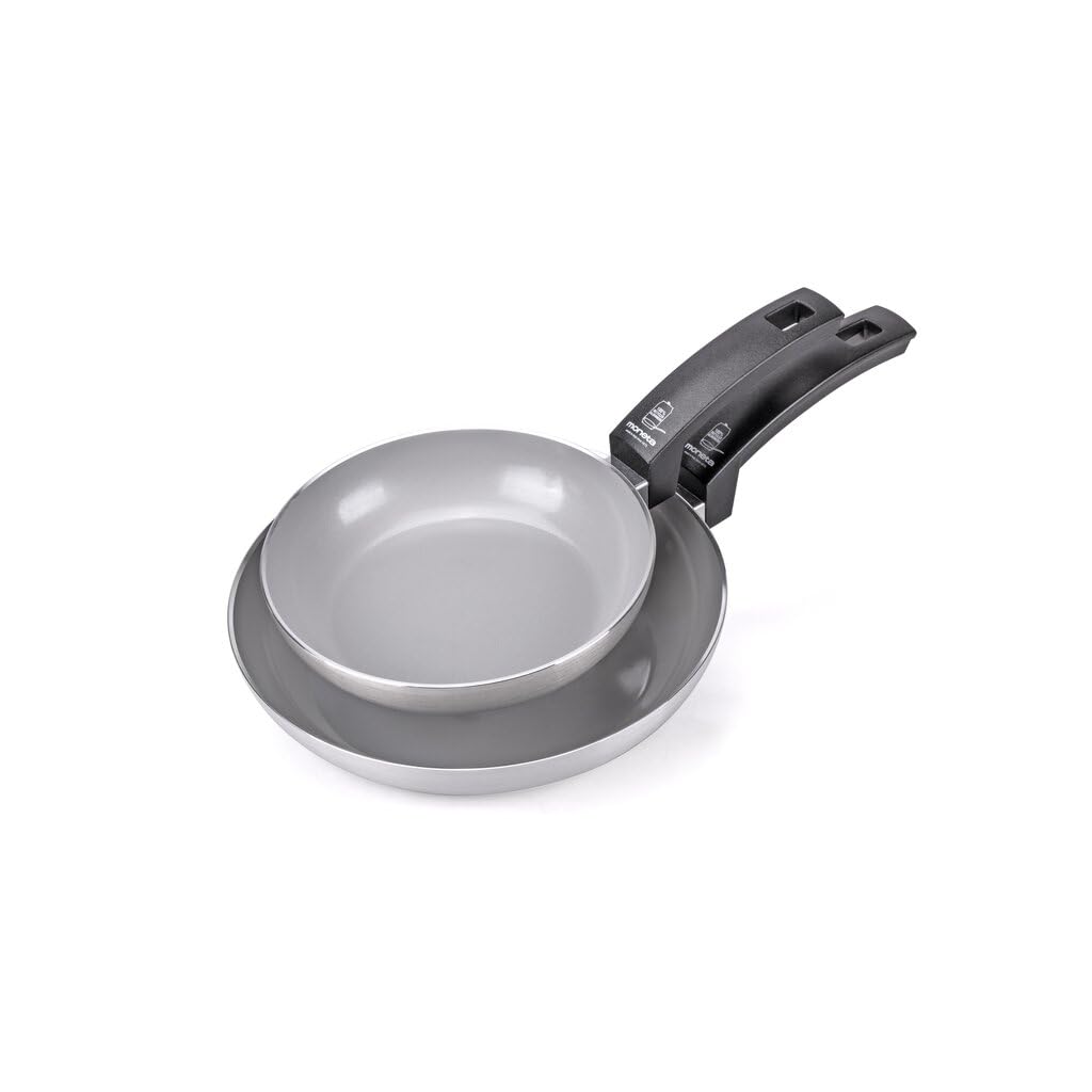 Moneta Innova Pfannenset 20 + 26 cm, FineGres natürliche Beschichtung (kein PFAS), auch für Induktio