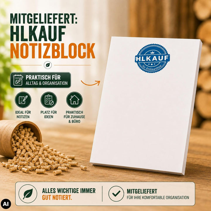 HLKauf Pellets ENplus A1 mit 6mm - Naturbelassen &amp; Nachhaltig produziert - PEFC Zertifiziert - ohne