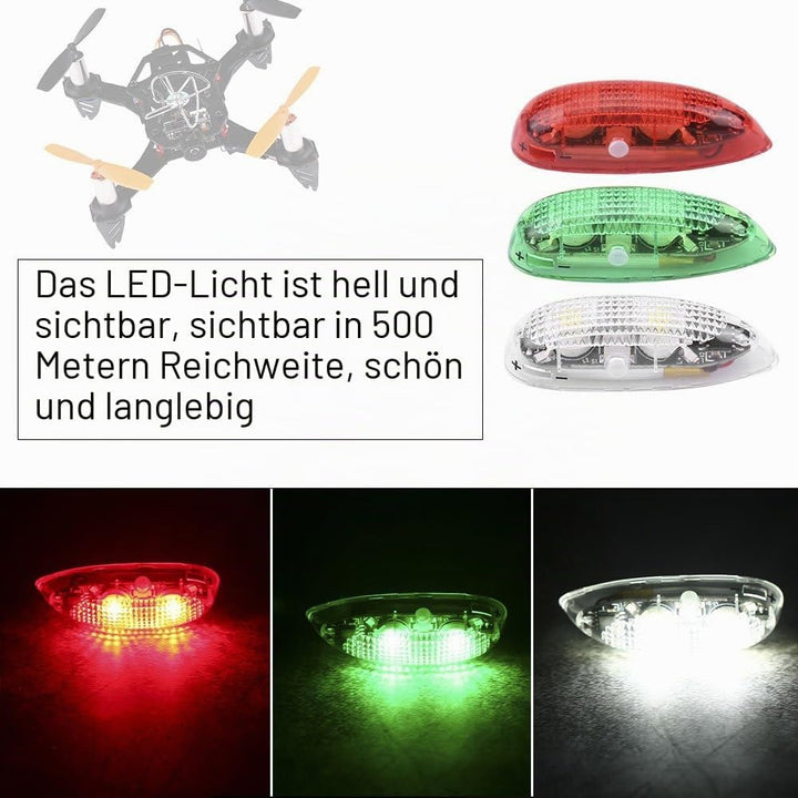 Dilwe 3 stücke rc fix flügel licht, rc drahtlose led licht für rc fix flügel Flugzeug Flugzeug Hubsc