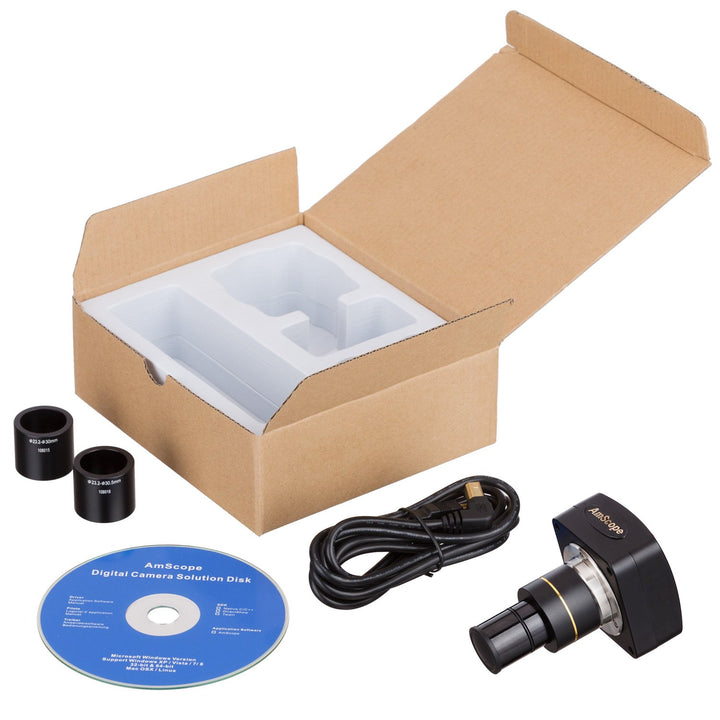 AmScope MU1000 10MP Standbild- und Livebildmikroskop Digitalkamera und Bearbeitungs-, Messsoftware,