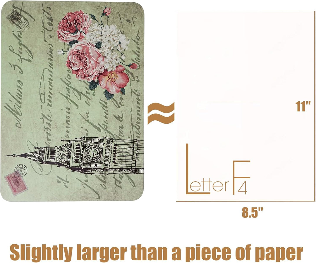 Aoneky Zinn Retro Aufbewahrungsbox mit Schloss, 30.4 x 22.8 x 8.2cm - Metalldose für Medikamente Pos