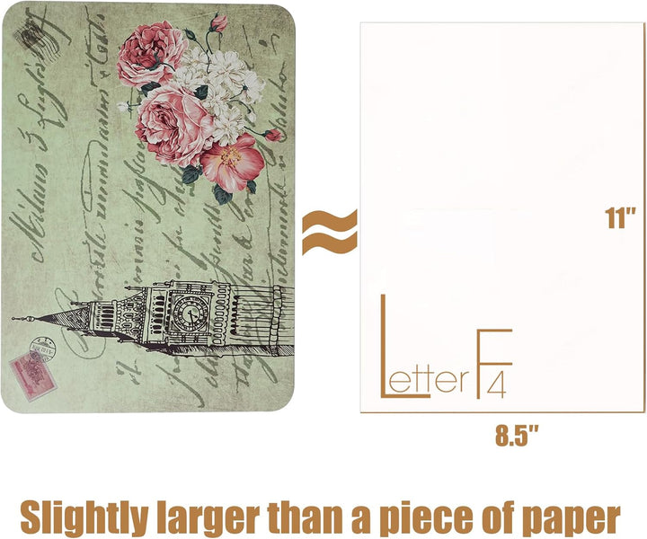 Aoneky Zinn Retro Aufbewahrungsbox mit Schloss, 30.4 x 22.8 x 8.2cm - Metalldose für Medikamente Pos