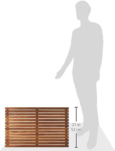 Bare Decor Zen Shower Spa, Fussmatte aus massivem Teakholz und geöltem Finish, braun (Teak), 31.5" W