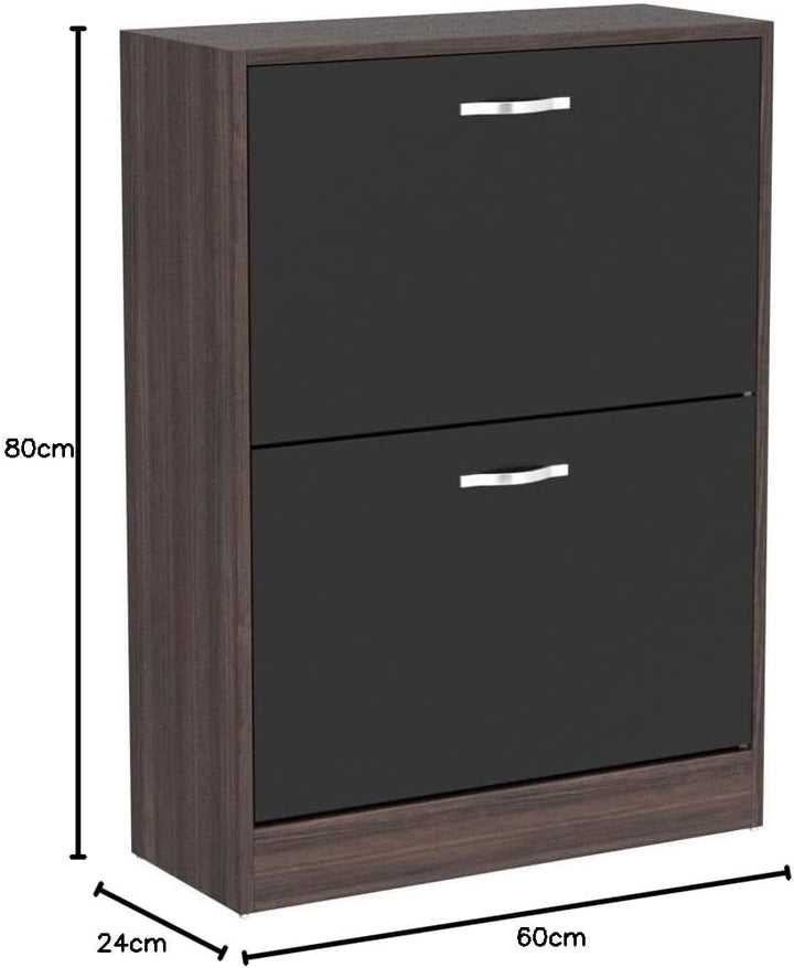 Home Discount 2 Schublade Schrank Schuhschrank Schuhregal Organizer Pull Down Holz Flur Möbel Einhei