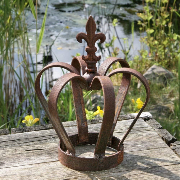 Bornhöft Edelrost Gartenkrone Garten Krone rostige Deko Dekoration Metallkrone rostige Dekokrone Gar