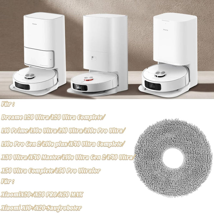 12 Stück Wischtücher für Dreame X50 / X40 / L20 Ultra Complete,L50 / L40 / X30 / L10 / L10s Pro Ultr
