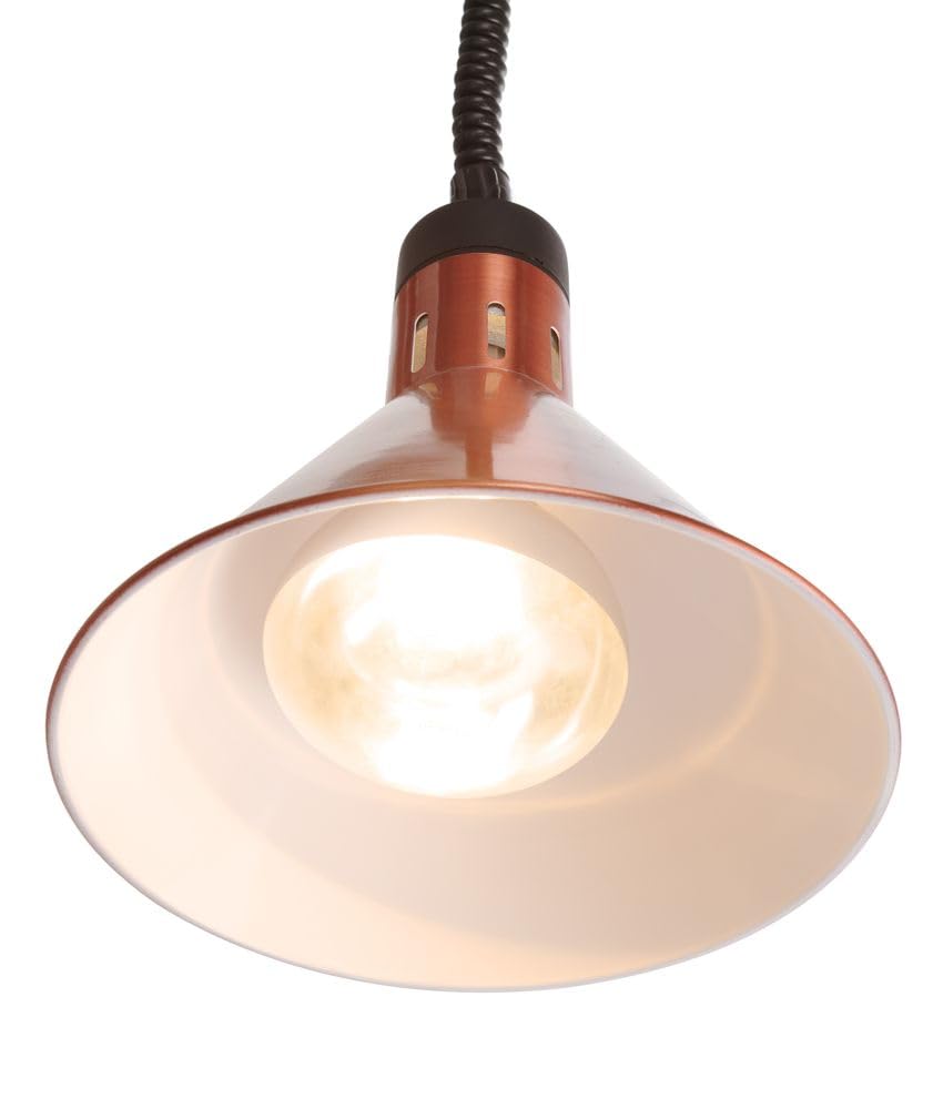 HENDI Wärmelampe, Inkl. Splitterfreie lampe, Höhenverstellbar, Konisch, Warmhalten von Speisen, Spei