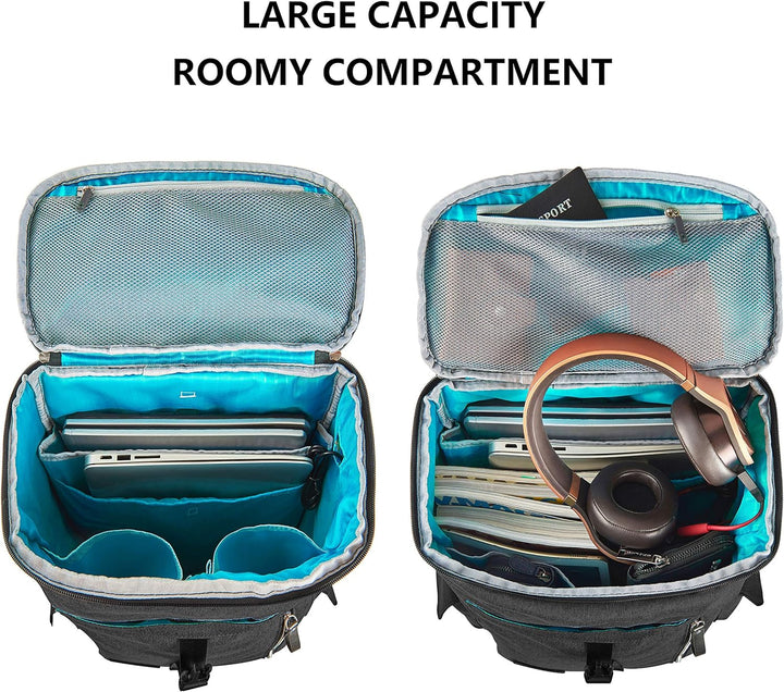 KROSER Laptop Rucksack 17,3 Zoll Damen Herren Schultasche Tagesrucksack Wasserabweisend Grosse Gepäc